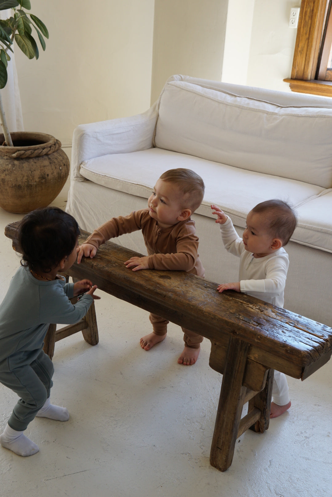 Oraganic Cotton Long Sleeve Romper "Avery"