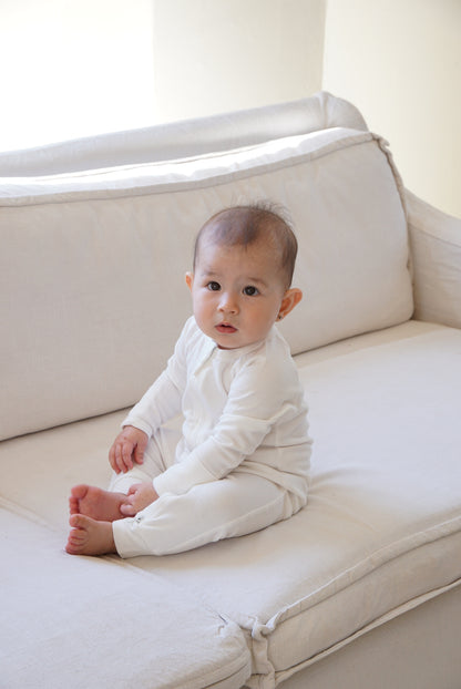 Oraganic Cotton Long Sleeve Romper "Avery"