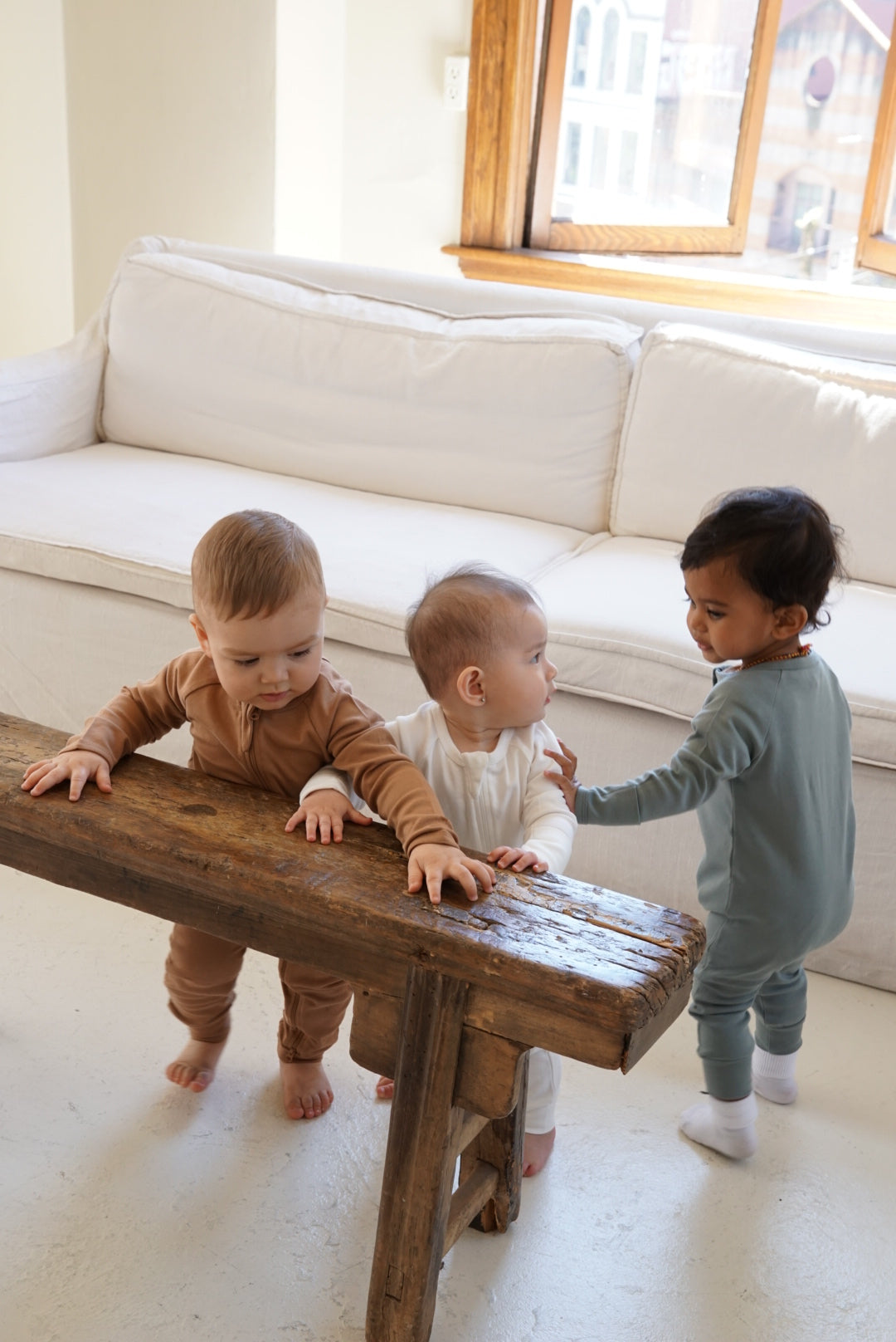 Oraganic Cotton Long Sleeve Romper "Avery"