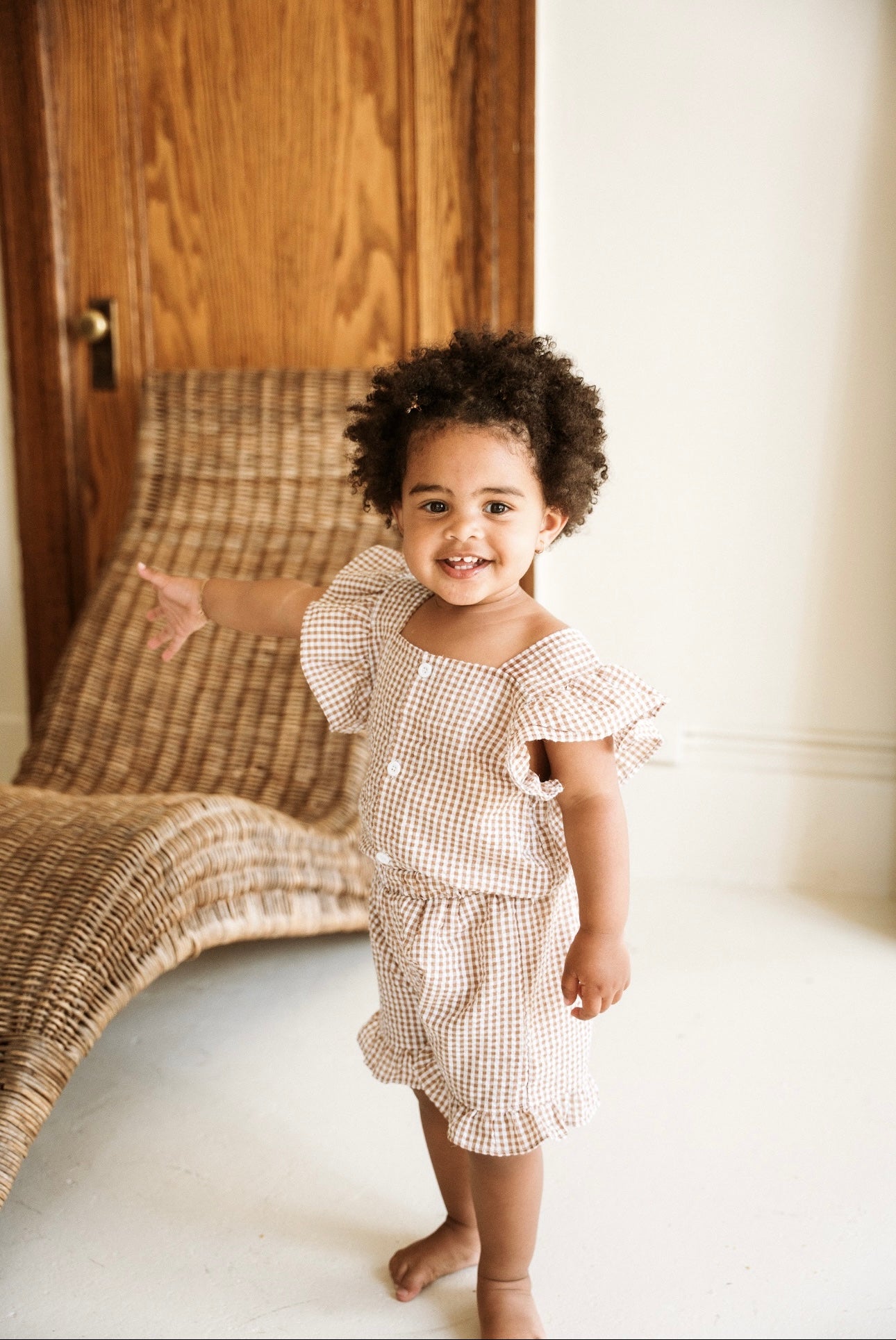 Gingham Cotton Two Piece "Elena"