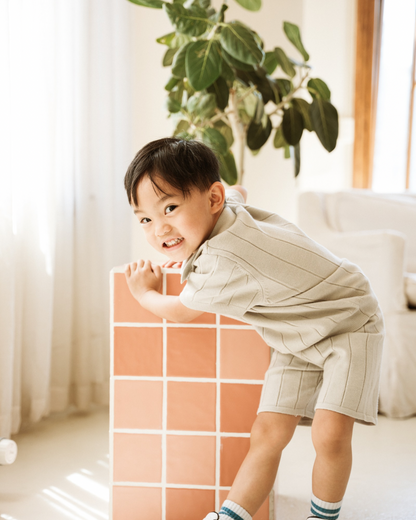 Neutral Comfy Cotton Two Piece "Luca"