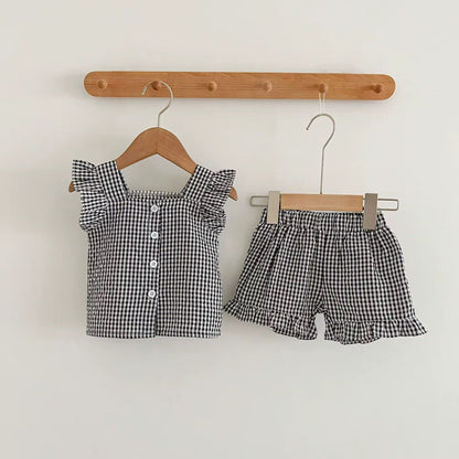 Gingham Cotton Two Piece "Elena"
