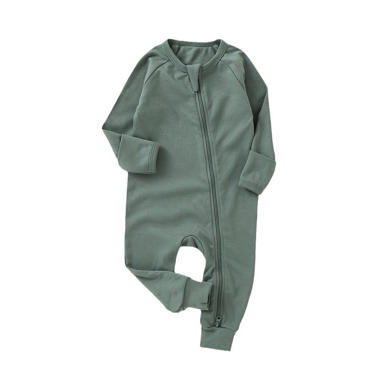 Oraganic Cotton Long Sleeve Romper "Avery"