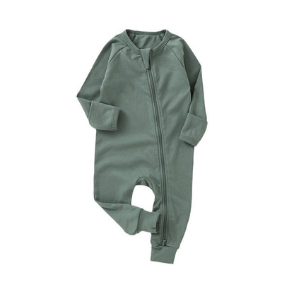 Oraganic Cotton Long Sleeve Romper "Avery"