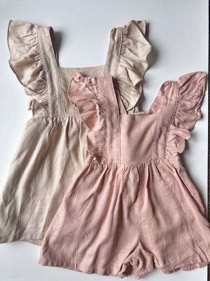 Cotton Linen Romper "Juliet"